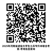 2025年河南退役大学生士兵专升本（计算机基础类）联合考查考场查询码